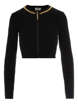 Elisabetta Franchi: Чёрный кардиган 