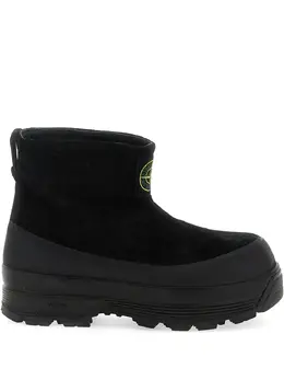 Stone Island: Чёрные ботинки 