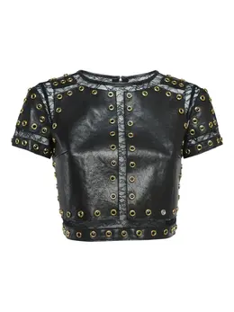 alice + olivia: Кожаный топ 