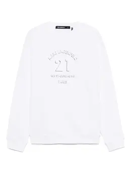 Karl Lagerfeld: Белый свитшот 