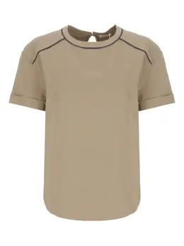 Brunello Cucinelli: Топ с коротким рукавом 