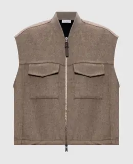 Brunello Cucinelli: Коричневі жилети 