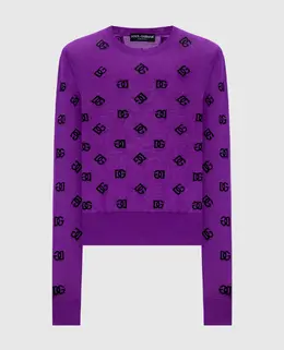 Dolce&Gabbana: Фиолетовый свитер  DG