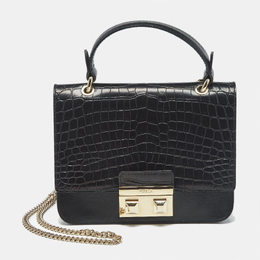 Furla: Чёрная сумка на руку  Bella Mini