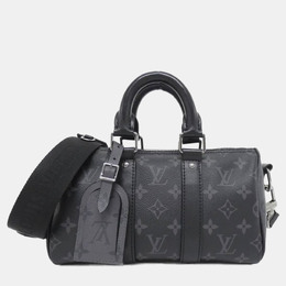 Louis Vuitton: Чёрная сумка  Keepall