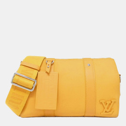 Louis Vuitton: Жёлтая сумка  Keepall