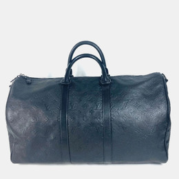Louis Vuitton: Чёрная сумка  Keepall
