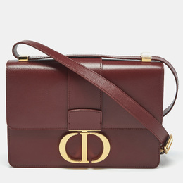 Dior: Бордовая сумка 