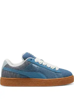 PUMA: Голубые кроссовки  Suede