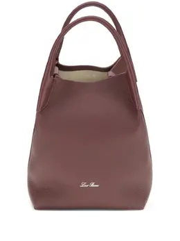 Loro Piana: Бордовая сумка-шоппер 