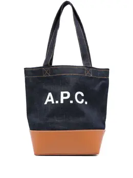 A.P.C.: Синяя сумка-шоппер 