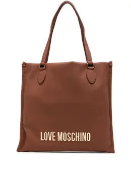 Love Moschino: Коричневая сумка-шоппер 