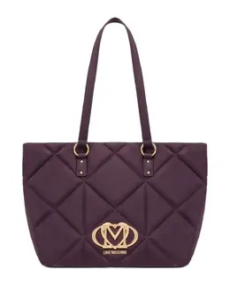 Love Moschino: Фиолетовая сумка-шоппер 