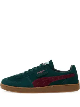 PUMA: Зелёные кроссовки  Suede