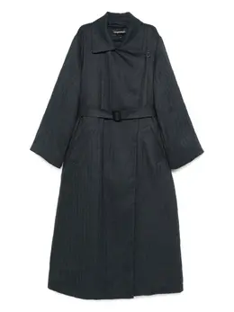 Emporio Armani: Пальто в полоску 