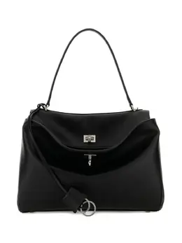 Balenciaga: Чёрная сумка-шоппер 