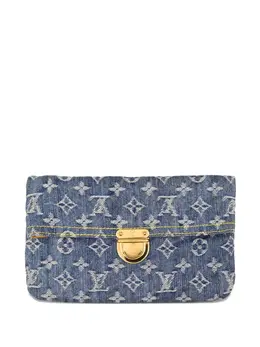 Louis Vuitton Pre-Owned: Голубой клатч 