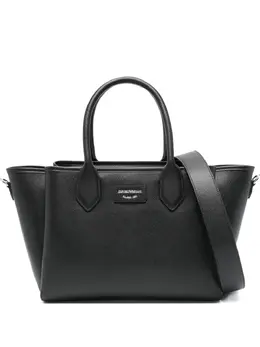 Emporio Armani: Чёрная сумка-шоппер 