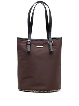 Burberry Pre-Owned: Коричневая сумка-шоппер 