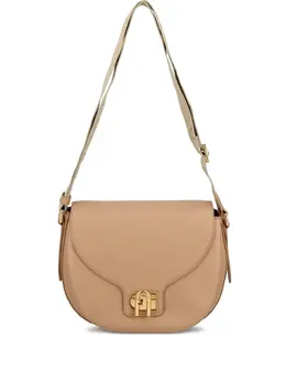 Furla: Бежевая сумка 