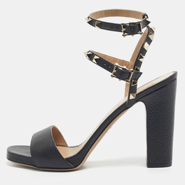 Valentino: Чёрные сандалии  Rockstud Double
