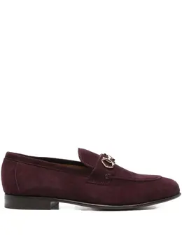 Ferragamo: Красные лоферы  Gancini