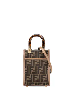 Fendi Pre-Owned: Коричневая сумка-шоппер 
