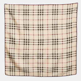Burberry: Бежевый шарф 