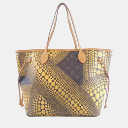 Louis Vuitton: Жёлтая сумка-шоппер  Neverfull MM