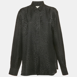 Saint Laurent Paris: Чёрная рубашка 