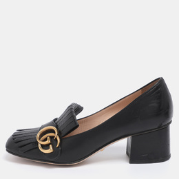 Gucci: Чёрные туфли  GG Marmont
