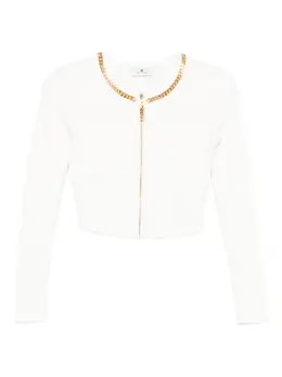 Elisabetta Franchi: Белый кардиган 