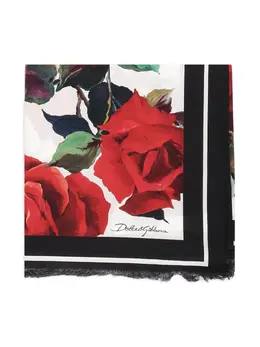 Dolce & Gabbana: Шарф  Rose с принтом