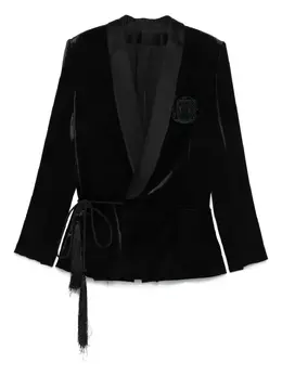 Balmain: Чёрная куртка 