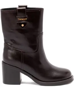 TWINSET: Коричневые ботинки 