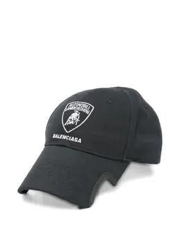 Balenciaga: Чёрная кепка 