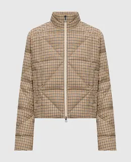 Moncler: Бежевая куртка 