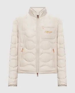 Moncler: Бежевая куртка 