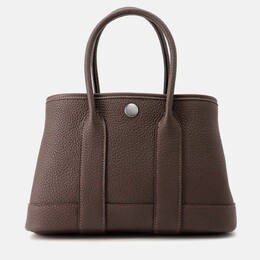 Hermes: Коричневая сумка-шоппер 