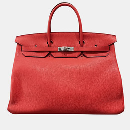 Hermes: Розовая сумка-шоппер  Birkin 40