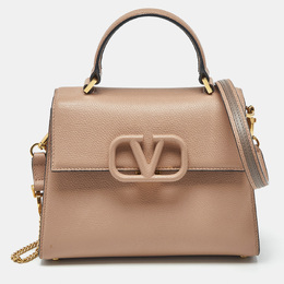 Valentino: Бежевая сумка на руку  Vsling