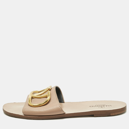 Valentino: Бежевые сандалии  VLogo Signature