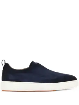Santoni: Синие мокасины 