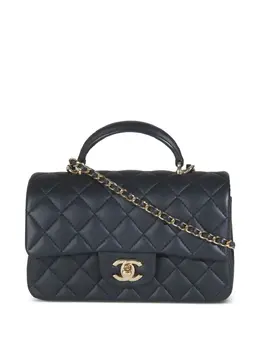 CHANEL Pre-Owned: Голубая сумка на руку 