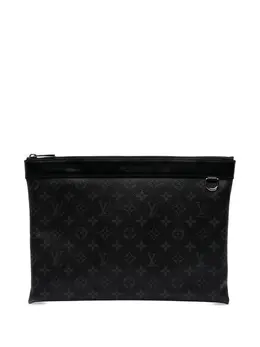 Louis Vuitton Pre-Owned: Чёрный клатч 