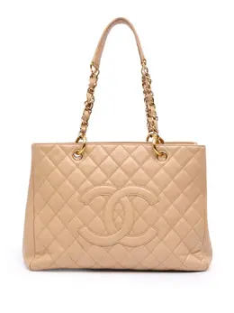 CHANEL Pre-Owned: Коричневая сумка-шоппер 