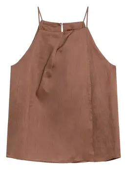 Max Mara: Коричневый топ 