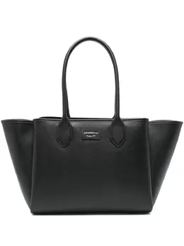 Emporio Armani: Чёрная сумка-шоппер 