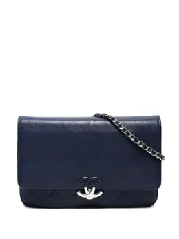 CHANEL Pre-Owned: Синяя сумка 