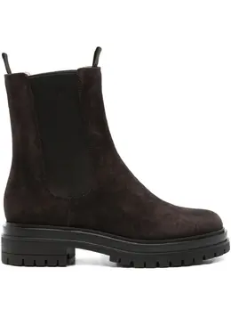 Gianvito Rossi: Тёмные ботинки  Chester